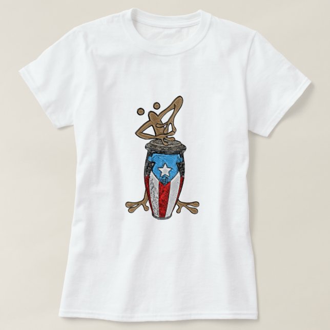 Conga Coqui Taino T-Shirt (Design Front)