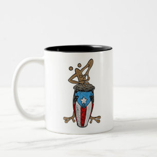Conga Coqui Taino Two-Tone Coffee Mug