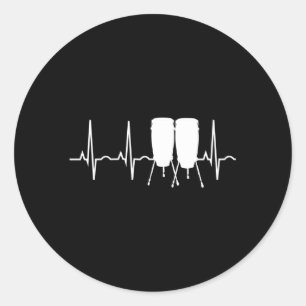 Conga Drum Conga Drummer Hebeat Classic Round Sticker