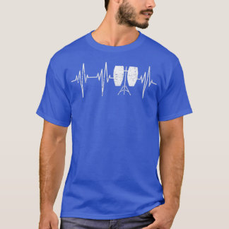 Conga Drum Distressed Conga Drummer Heartbeat  T-Shirt
