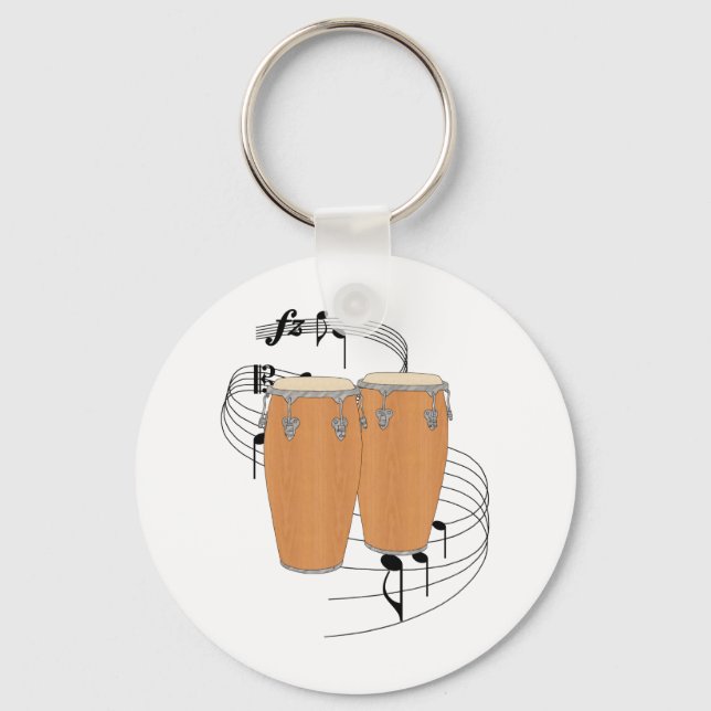 Conga Drums Key Ring (Front)