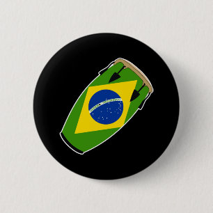 Conga Flag Brazil 6 Cm Round Badge