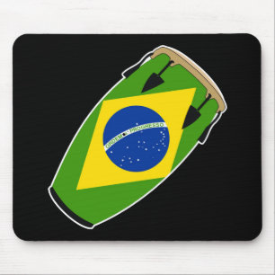 Conga Flag Brazil Mouse Pad