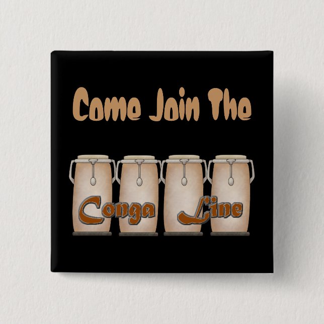 Conga Line 15 Cm Square Badge (Front)