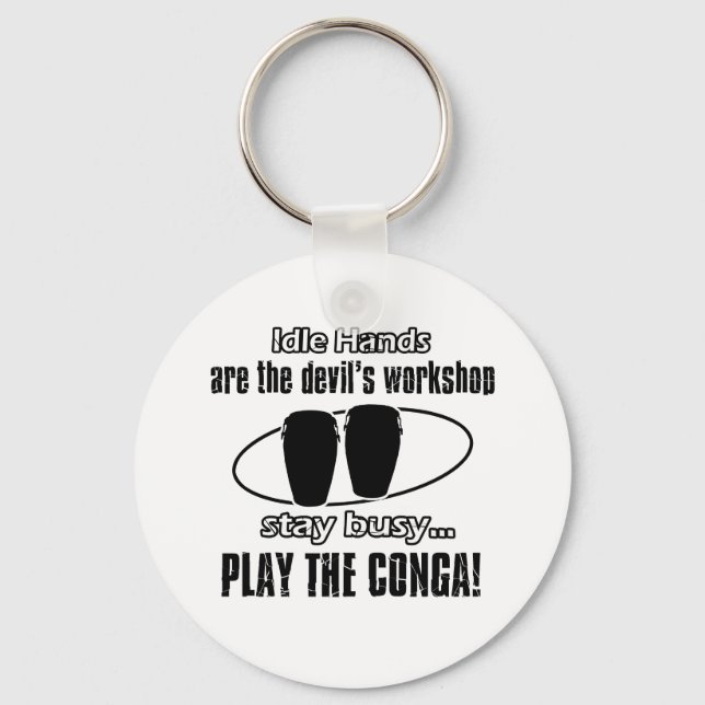 conga music design key ring (Front)