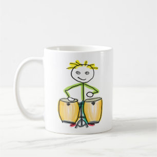 Conga Playing Stickman Coffee Mug