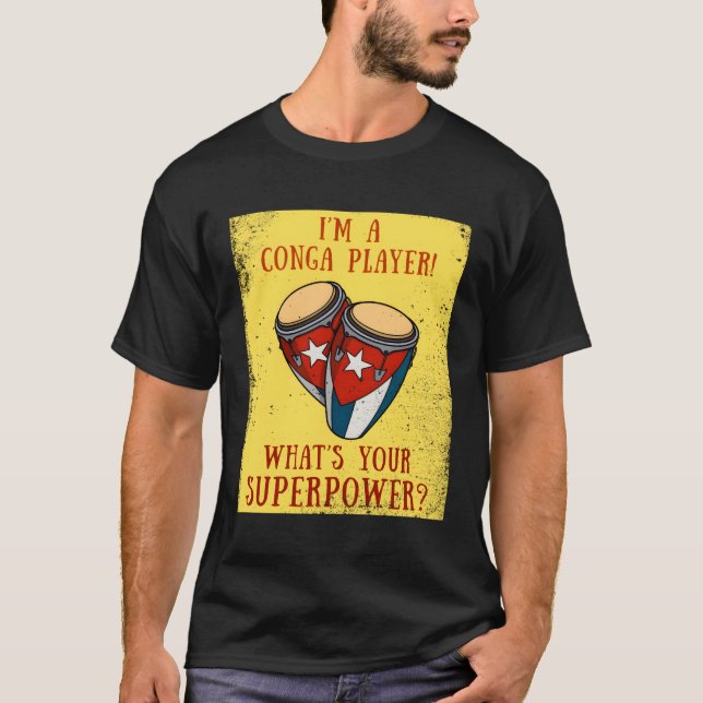 Conga Tumbadora Cuban Drums Conguero Drummer Timba T-Shirt (Front)