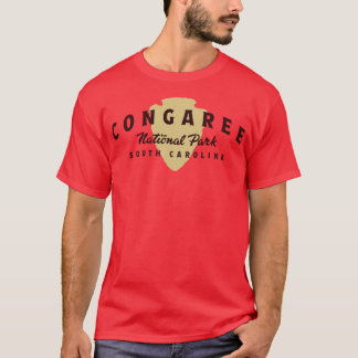 Congaree National Park Arched Text Brown T-Shirt