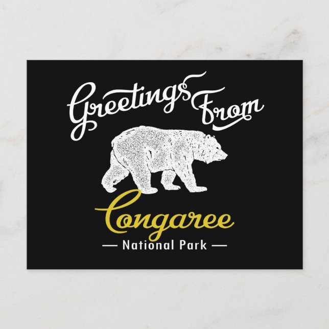 Congaree National Park Bear Postcard (Front)