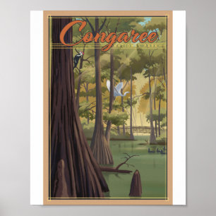Congaree National Park Litho Artwork Poster