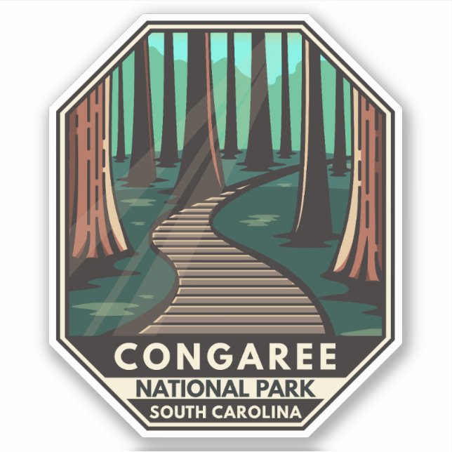 Congaree National Park Retro Emblem (Front)