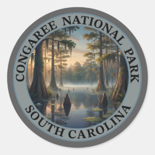 Congaree National Park South Carolina Classic Round Sticker