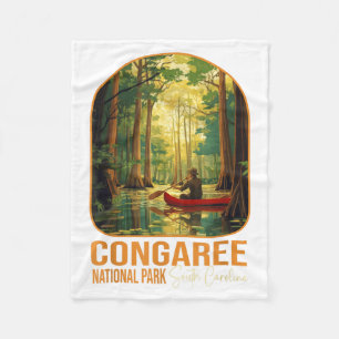 Congaree National Park South Carolina Hiking Fleece Blanket