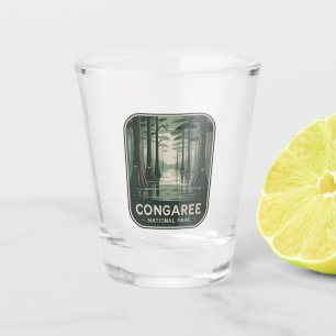 Congaree National Park Swamp Forest Badge Shot Glass