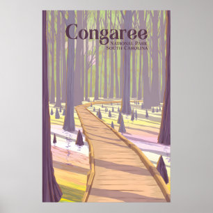 Congaree National Park Travel Poster