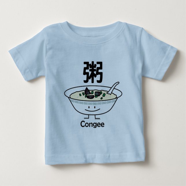 Congee Jook Rice porridge gruel bowl Chinese break Baby T-Shirt (Front)