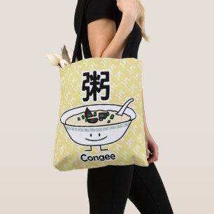 Congee Jook Rice porridge gruel bowl Chinese break Tote Bag