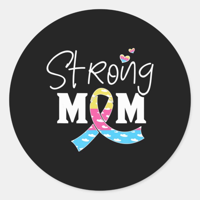 Congenital Diaphragmatic Hernia Awareness CDH Mum  Classic Round Sticker (Front)