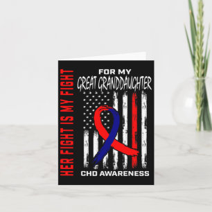 Congenital Heart Chd Awareness Great Granddaughter Card