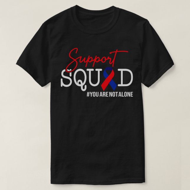 Congenital Heart Defect Awareness Support Squad T-Shirt (Design Front)