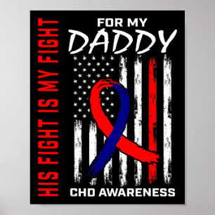 Congenital Heart Defect Chd Awareness Daddy Americ Poster