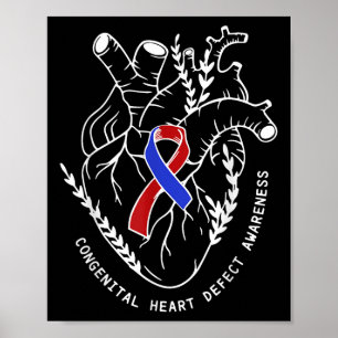 Congenital Heart Defects Awareness Heart Disease C Poster