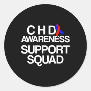 Congenital Heart Disease Defect Survivor Chd Warri Classic Round Sticker