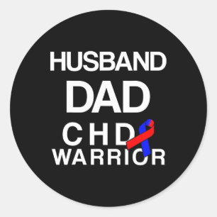 Congenital Heart Disease Defect Survivor Chd Warri Classic Round Sticker