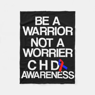 Congenital Heart Disease Defect Survivor Chd Warri Fleece Blanket