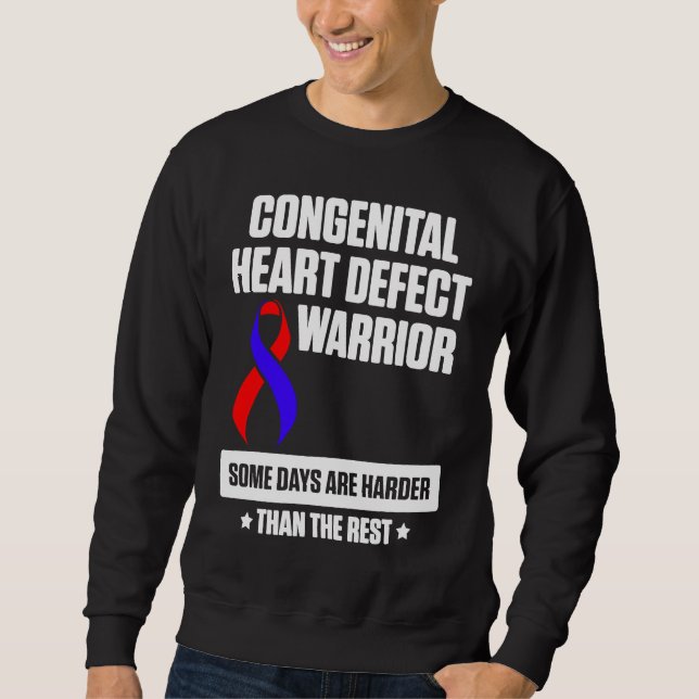 Congenital Heart Disease Defect Survivor Harder CH Sweatshirt (Front)