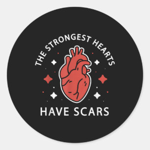Congenital Heart Disease Warrior Chd Awareness Classic Round Sticker