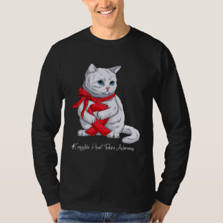 Congestive Heart Failure Awareness Month Red Ribbo T-Shirt