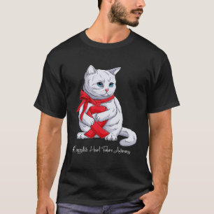 Congestive Heart Failure Awareness Month Red Ribbo T-Shirt