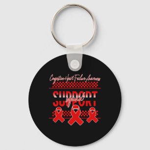Congestive Heart Failure Awareness Support Squad R Key Ring