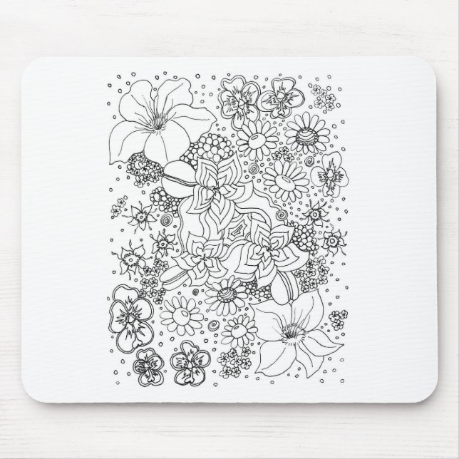 Conglomeration of Flowers Mouse Pad (Front)