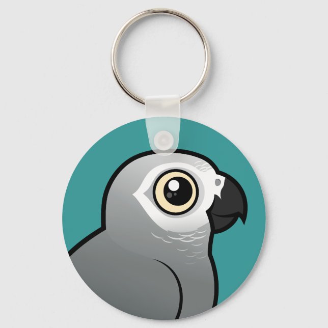 Congo African Grey Key Ring (Front)