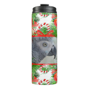 Congo African Grey Parrot Christmas Thermal Tumbler
