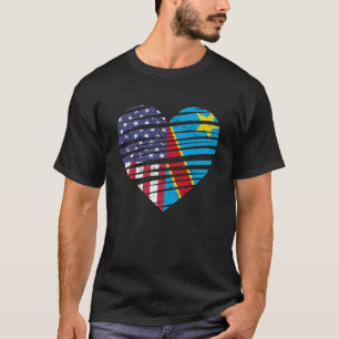 Congo American Grown Heart USA Patriot Heritage Mo T-Shirt