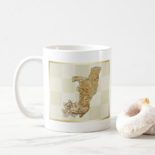 Congo-Brazzaville Flag + Map Mug