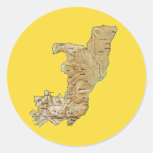 Congo-Brazzaville Map Sticker