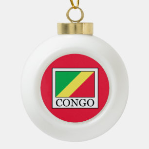 Congo Ceramic Ball Christmas Ornament