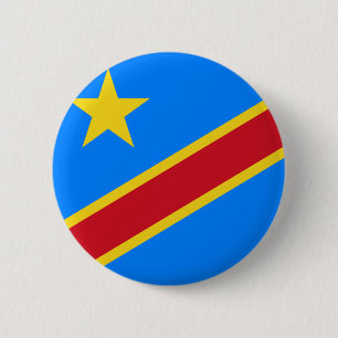 congo democratic 6 cm round badge