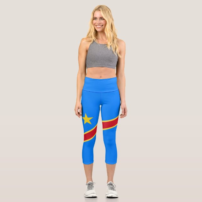 Congo flag capri leggings (Front)