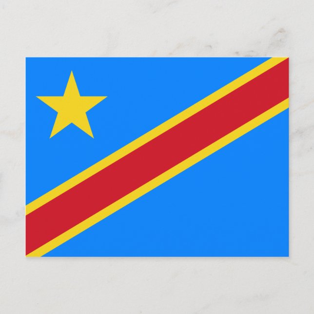 Congo flag CD Postcard (Front)