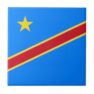 Congo flag ceramic tile