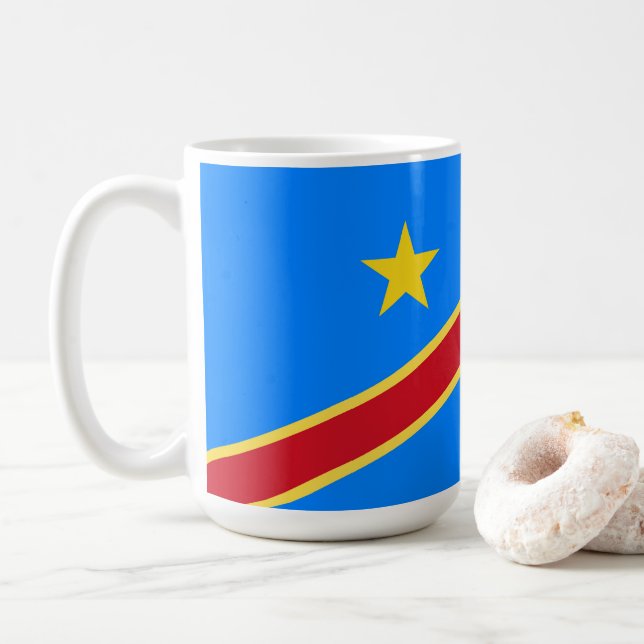 Congo flag coffee mug (With Donut)