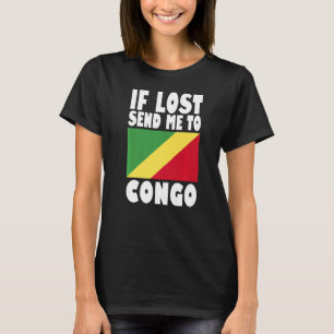 Congo Flag Design If lost send me to Congo Premiu T-Shirt