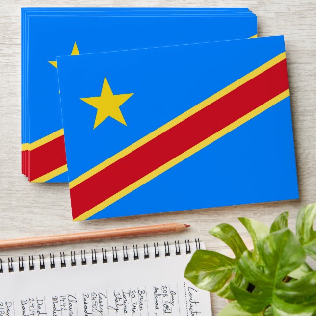 Congo flag envelope (Stacked)