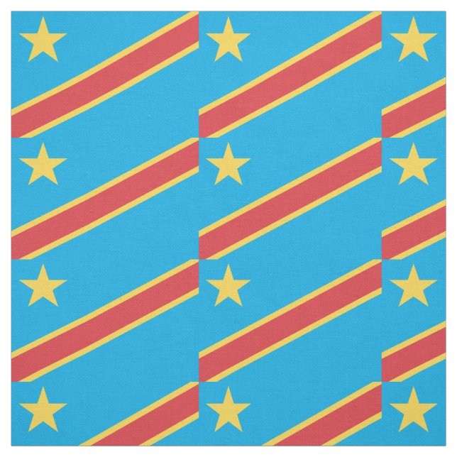 Congo Flag Fabric (Swatch)