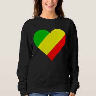Congo Flag Heart Congo  Love Congo Sweatshirt